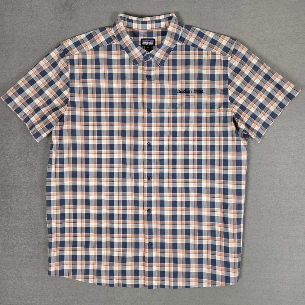 Patagonia Dogfish Head Shirt Mens XL Plaid Fezzman Organic Cotton Classic 53964